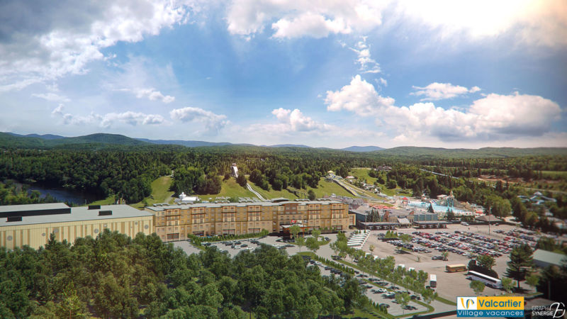 Vue aérienne du Bora Parc et l'hôtel