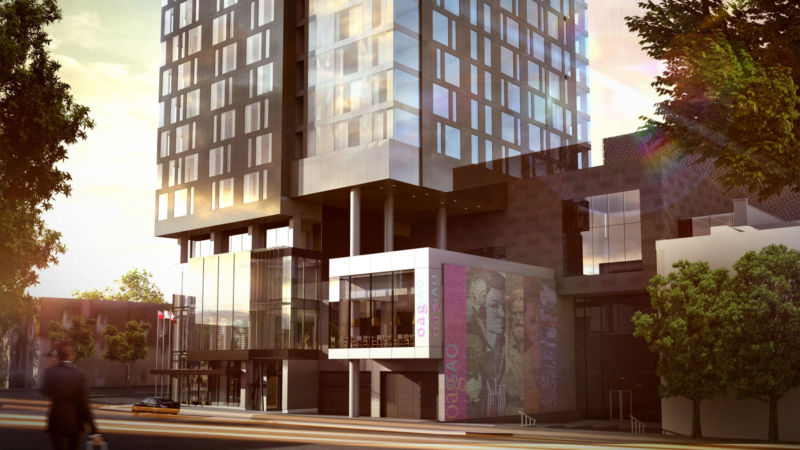 Vue de la rue du projet ArtHaus