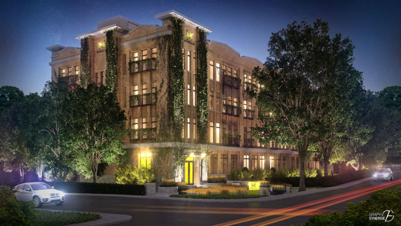 Vue extérieure du projet M dans Montcalm