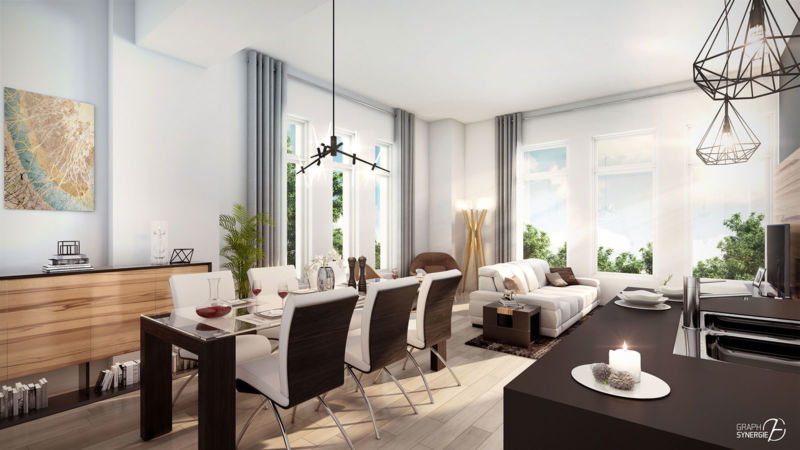 Salon et Salle à manger du projet M dans Montcalm