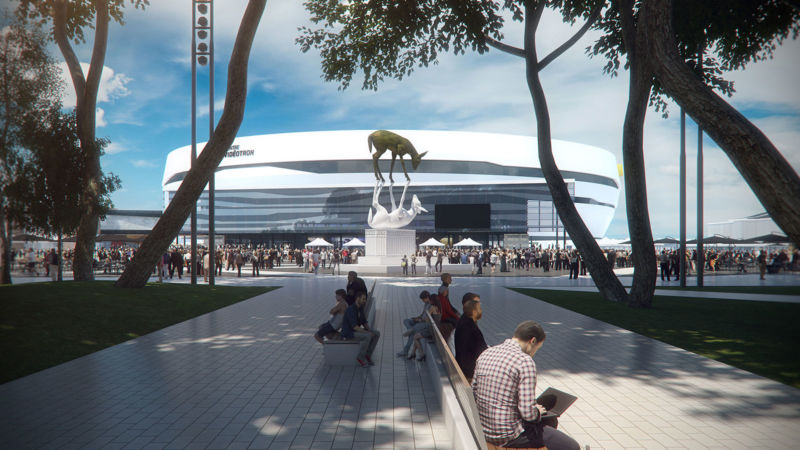 Place Jean-Béliveau devant le Centre Vidéotron