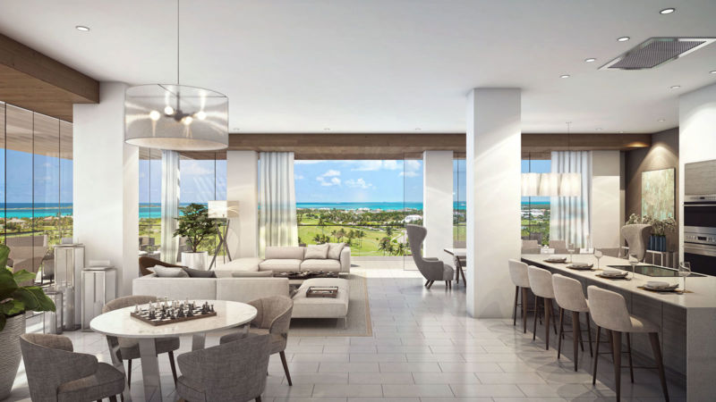 Aire ouverte d'un condo PXDI Bahamas