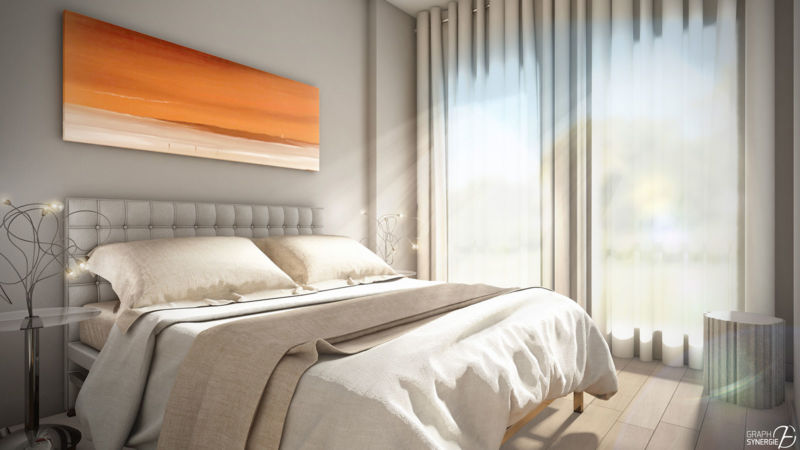 Chambre d'un appartement du Quartier QB