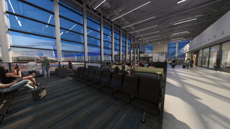 Porte d'embarquement de l'aéroport YQB