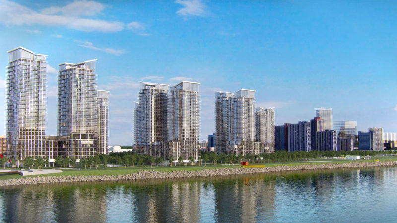 Vue d'un cours d'eau du projet à Longueuil