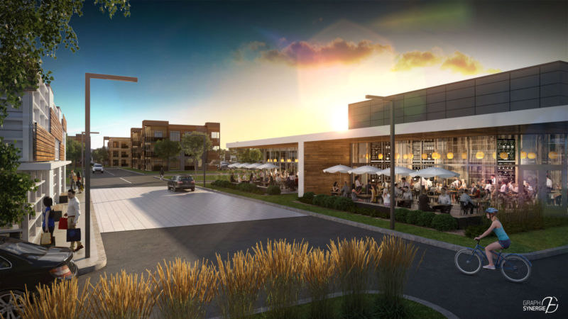 Rue dans le projet les Promenades du marché