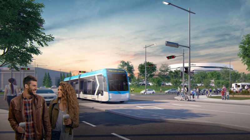 Image 3D du tramway de Québec